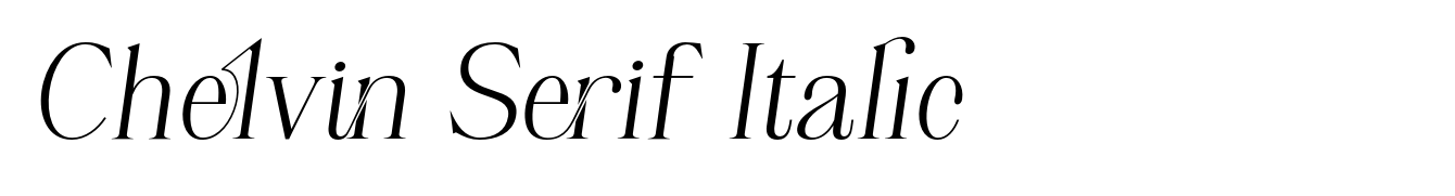 Chelvin Serif Italic